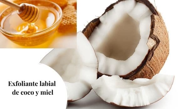 Exfoliante labial de coco y miel
