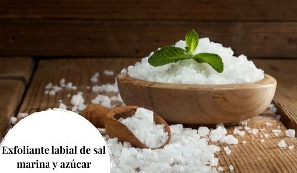 Exfoliante labial de sal marina y azúcar